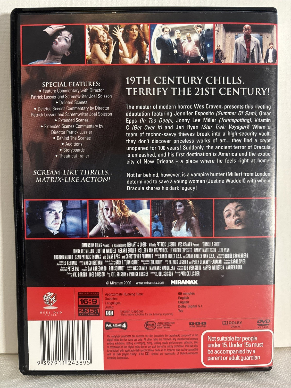 Dracula 2000 DVD 2000 Horror Region 4 Retro Exchange Australia