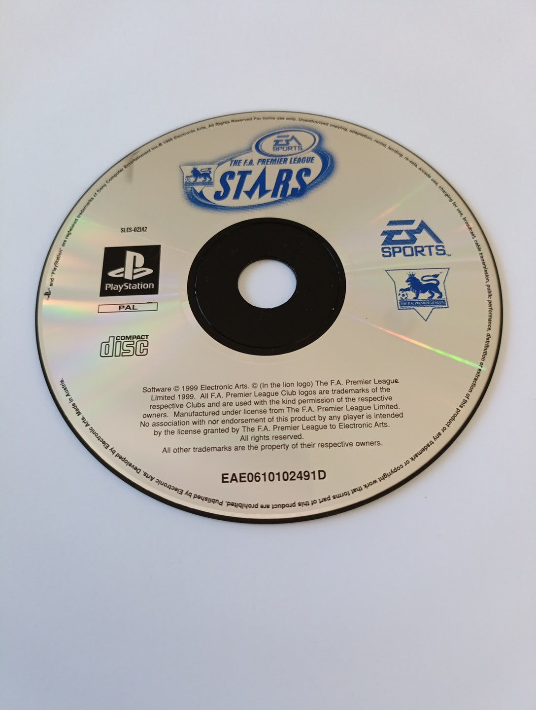 Ps1 / Playstation 1 - The F.A. Premier League Stars (Disk Only - VGC) - FA PlayStation 1 PS1 Game Retro Exchange Australia