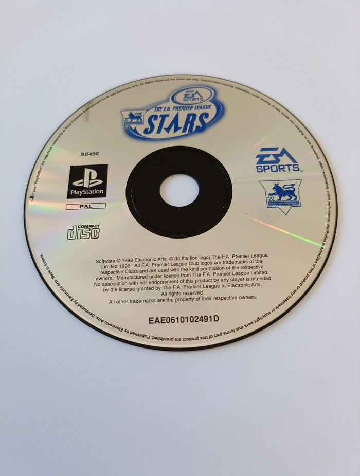Ps1 / Playstation 1 - The F.A. Premier League Stars (Disk Only - VGC) - FA | Retro Exchange