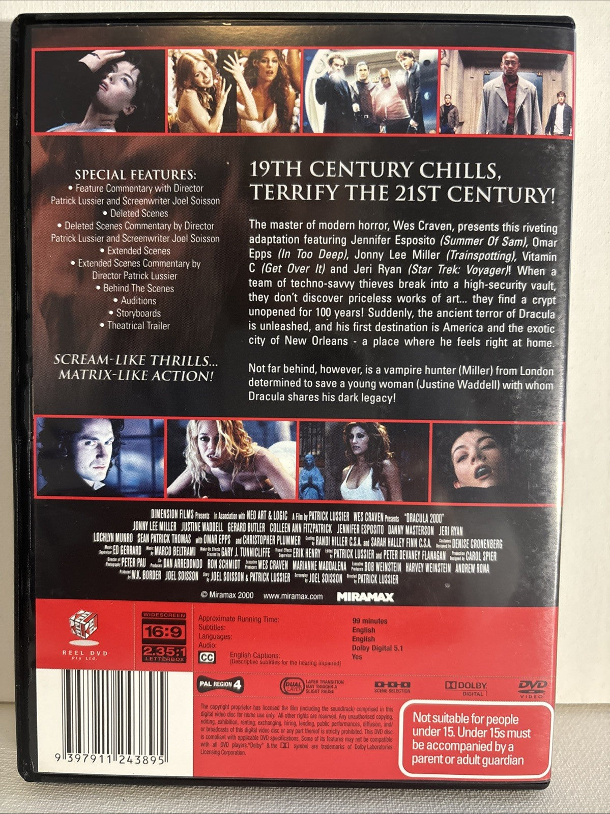 Dracula 2000 DVD Horror Region4 Retro Exchange Australia