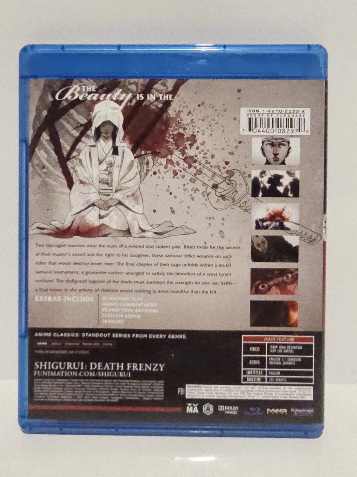 Shigurui: Death Frenzy | The Complete Series | Blu-ray Region A Dvd Box Set Retro Exchange Australia