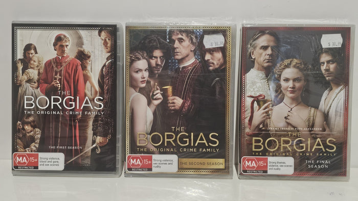 The Borgias Seasons 1–3 DVD Box Set Seasons 2 & 3 Sealed Retro Exchange Australia