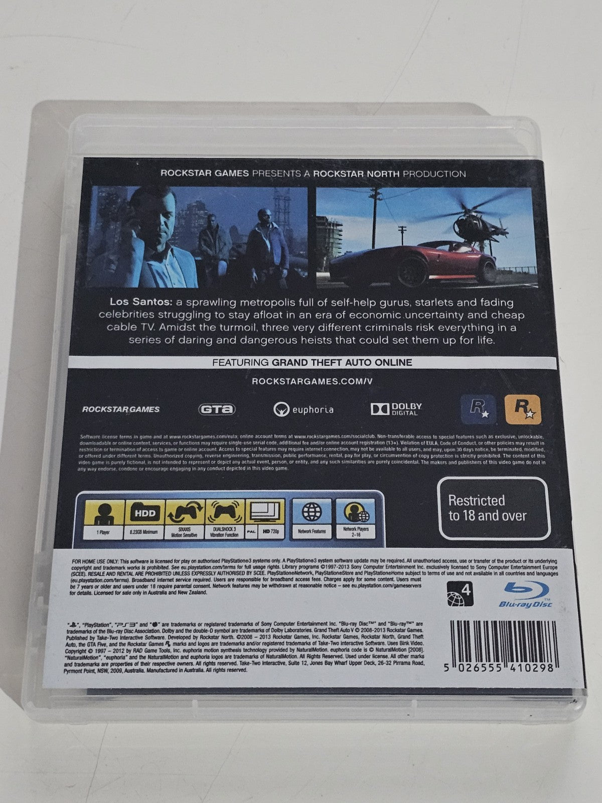 Grand Theft Auto V PS3 Game Complete w/ Manual & Map GTA5 - VGC PlayStation 3 PS3 Retro Exchange Australia
