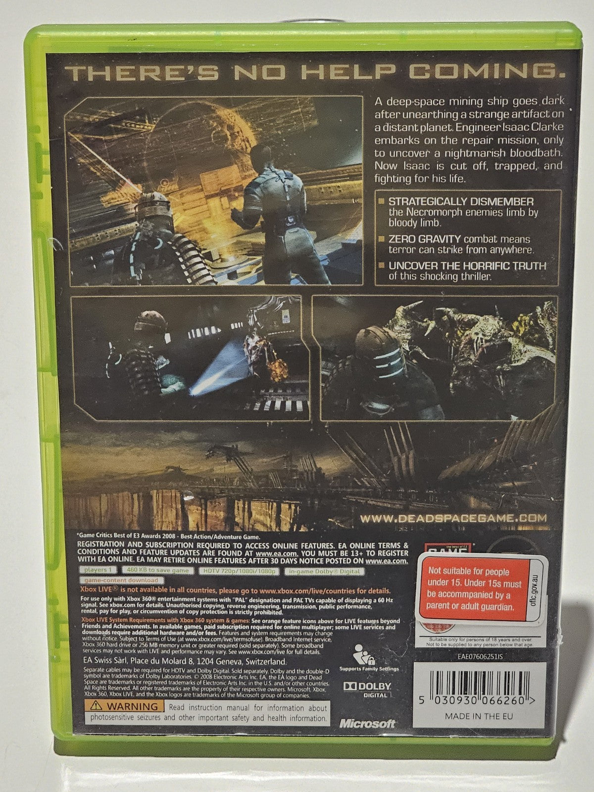 Dead Space Xbox 360 2008 Survival Horror Electronic Arts MA15 Game Retro Exchange Australia