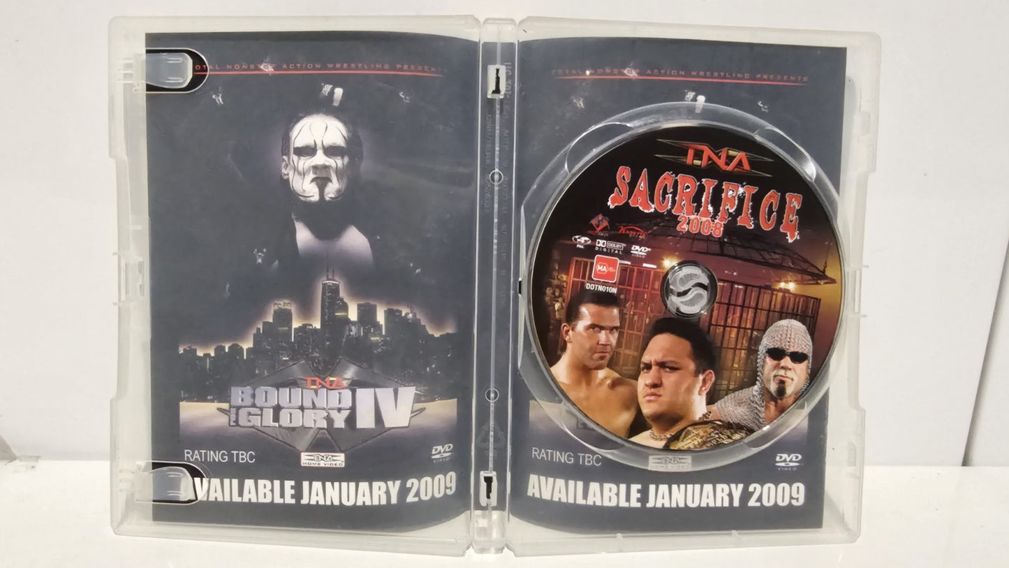 Sacrifice 2008 - TNA Wrestling (DVD, 2008) Samoa Joe VS Scott Steiner VS Kaz Retro Exchange Australia