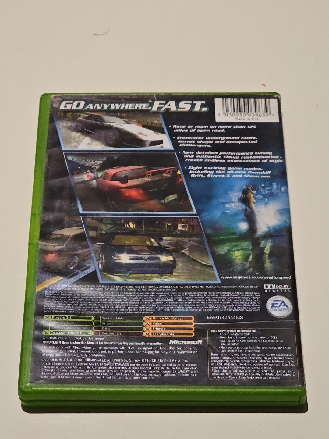 Need for Speed Underground 2 XBOX Original PAL *Complete* Original Xbox Game Retro Exchange Australia