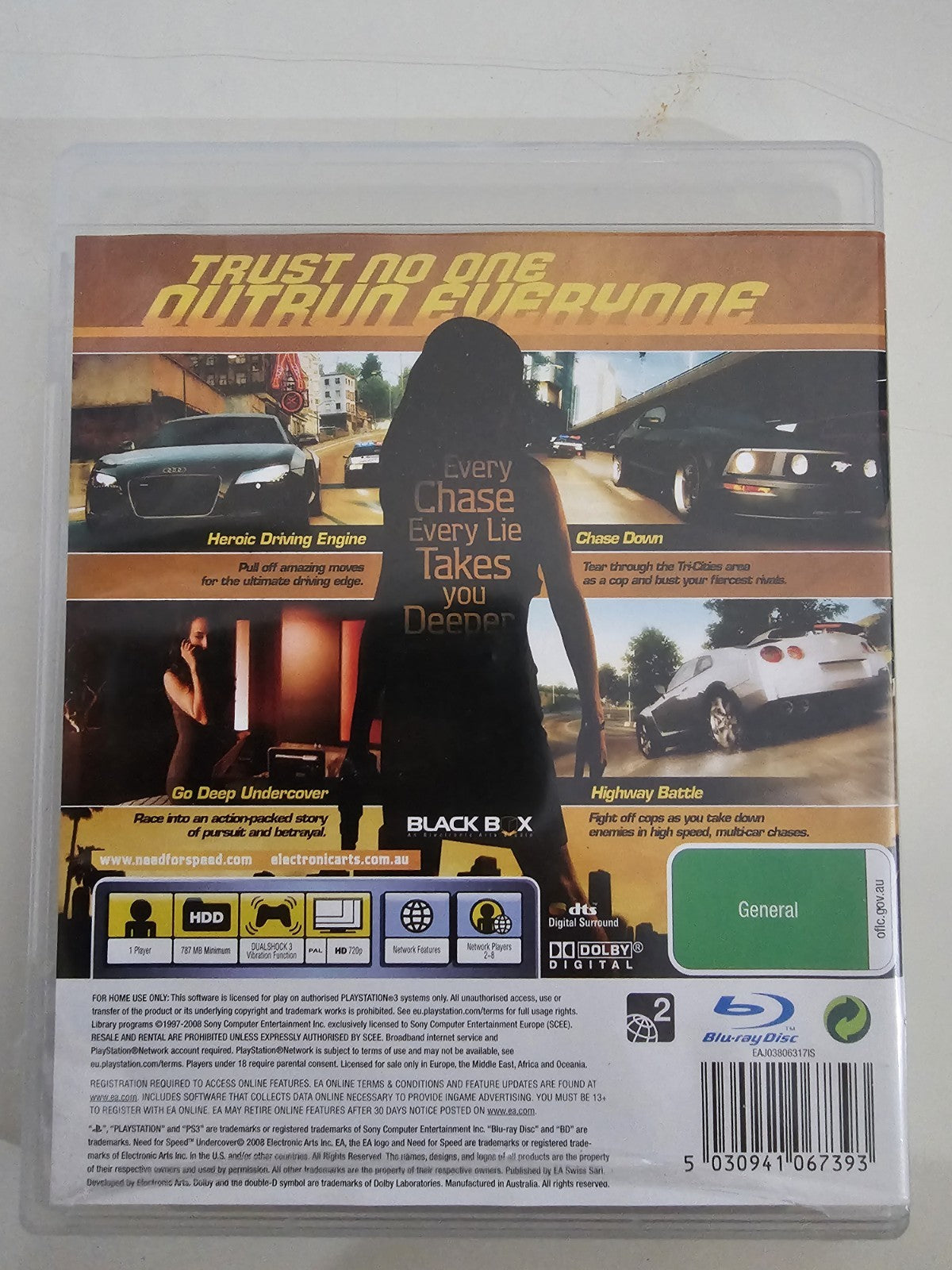 Need for Speed Undercover PS3 (Sony Playstation 3) Complete with Manual. PlayStation 3 PS3 Game Retro Exchange Australia
