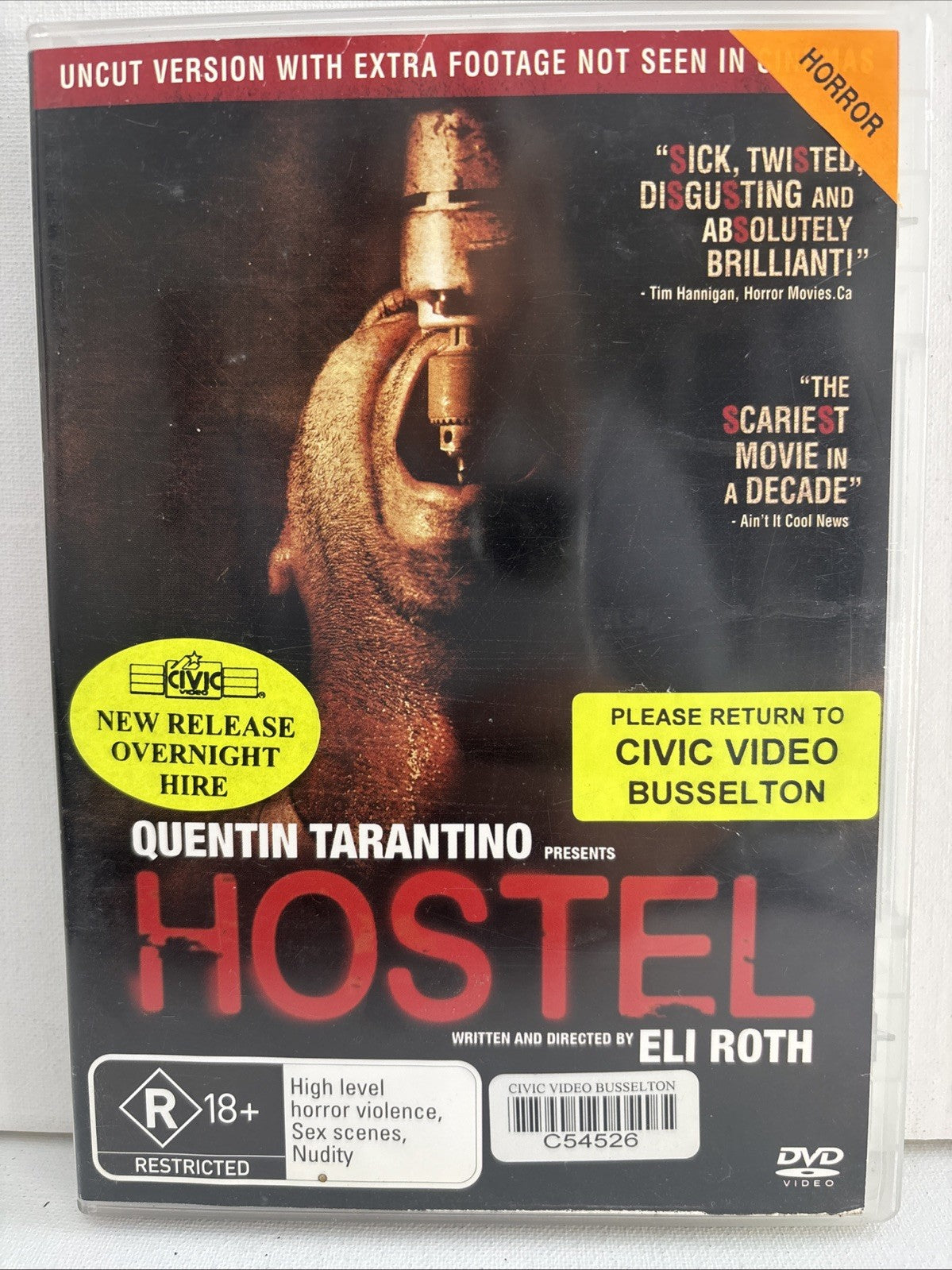 Hostel (DVD, 2005) Ex Rental Horror Region 4 DVD RetroExchange Australia