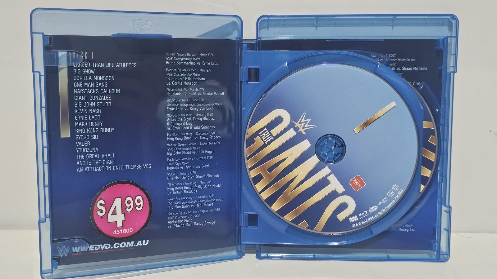 WWE Presents - True Giants Blu-ray [2Disc Set)] Region B Dvd Box Set Retro Exchange Australia