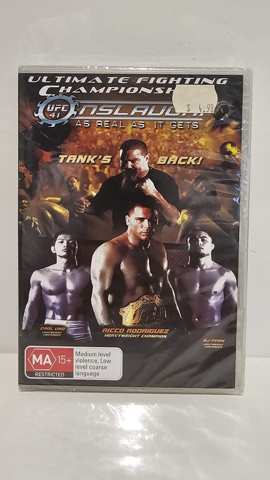 UFC41: Onslaught (DVD, 2004) Mixed Martial Arts Sport Action Event Tournament Retro Exchange Australia