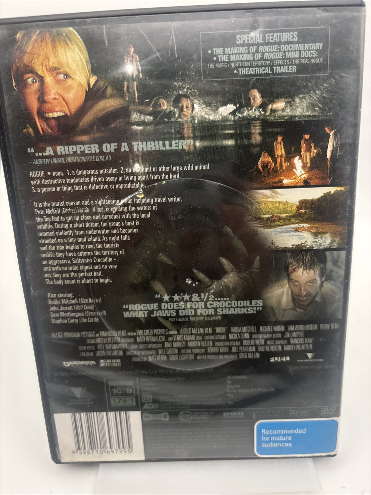 Rogue (DVD, 2007) Horror Region 4 DVD RetroExchange Australia