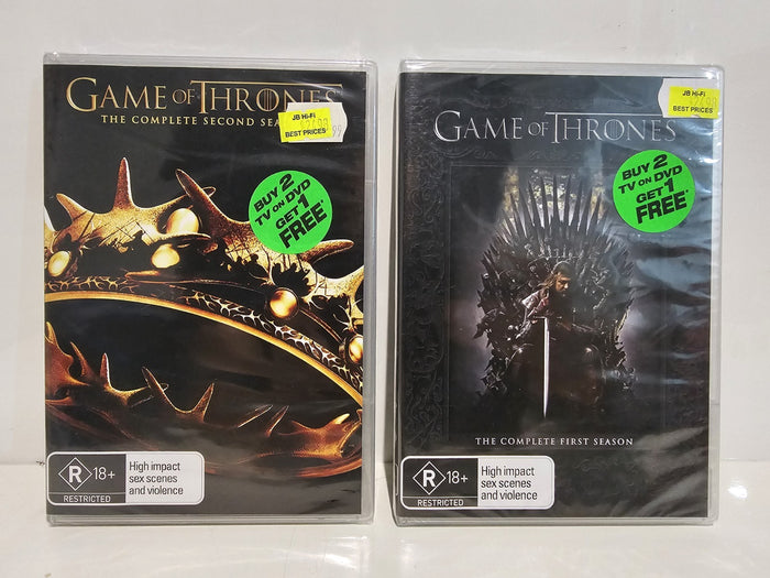 Game of Thrones Complete 1st 2nd Season 1 + 2 DVD | Retro Exchange