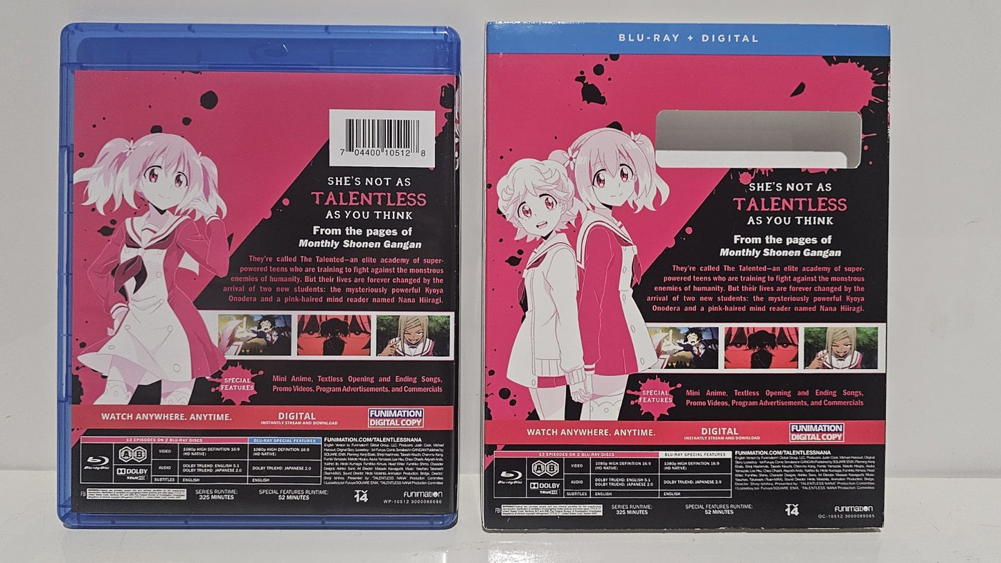 Talentless Nana The Complete Season Blu Ray Region AB Anime Dvd Retro Exchange Australia