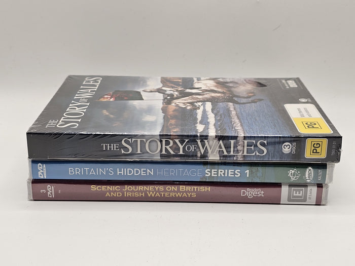 The Story of Wales / Britain's Hidden Heritage / Scenic Journeys – DVD Bundle | Retro Exchange