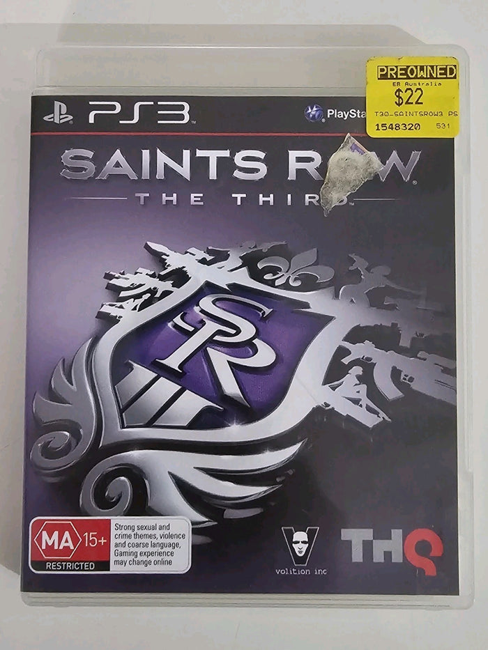 PS3 Sony Playstation - Saints Row: The Third - With Manual - Free Post Au | Retro Exchange