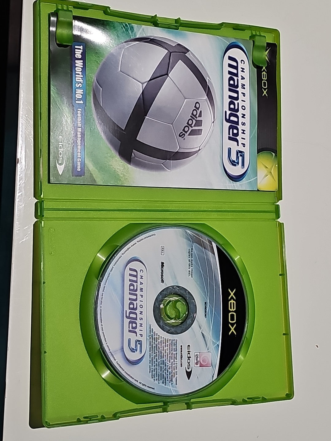 Shield 5 CHAMPIONSHIP Manager football Xbox Classic Pal Eng - Complete Original Xbox Game Retro Exchange Australia