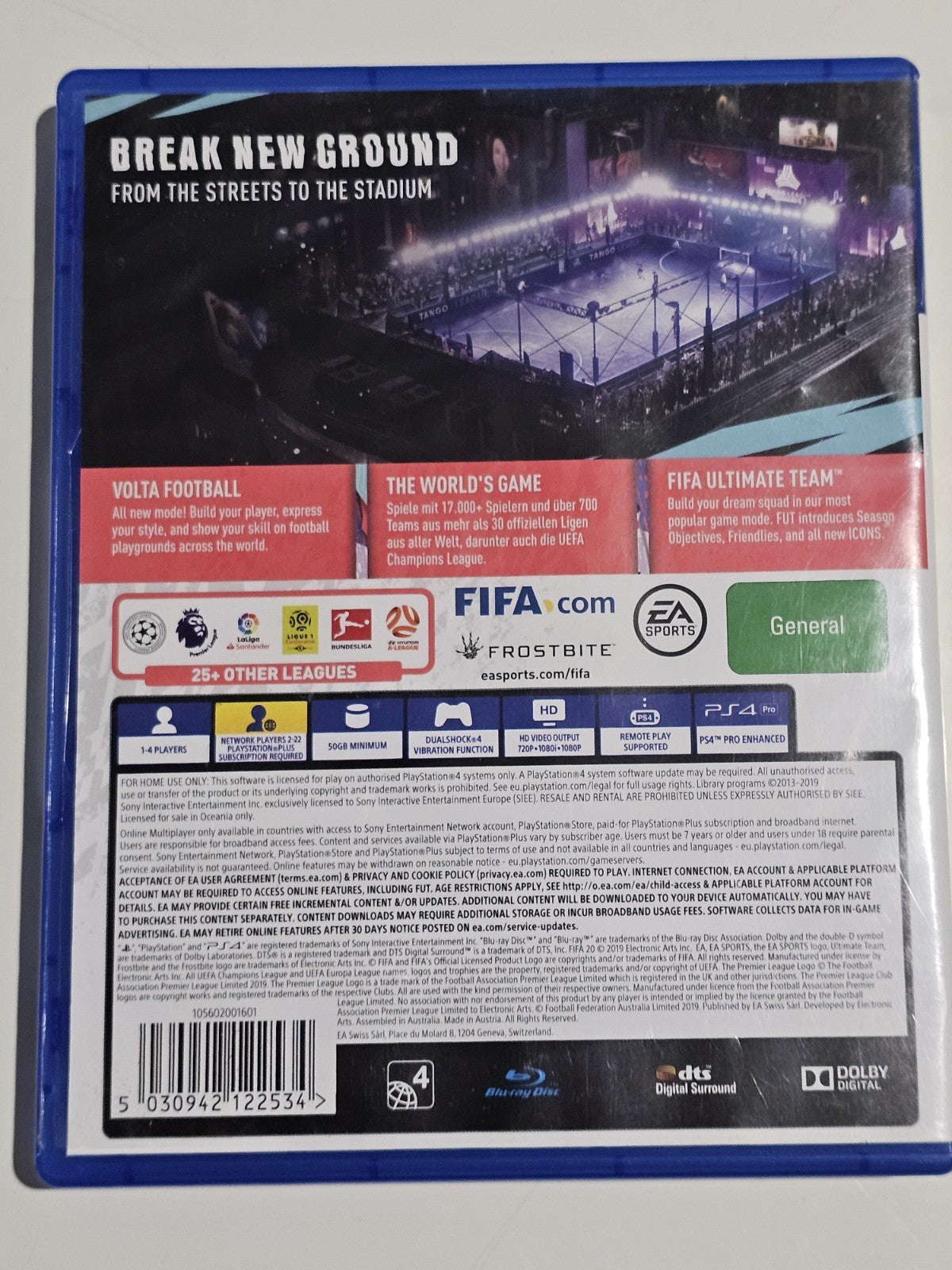FIFA 20 PS4 Sony PlayStation 4 2019 Football Soccer Game PlayStation 4 PS4 Retro Exchange Australia