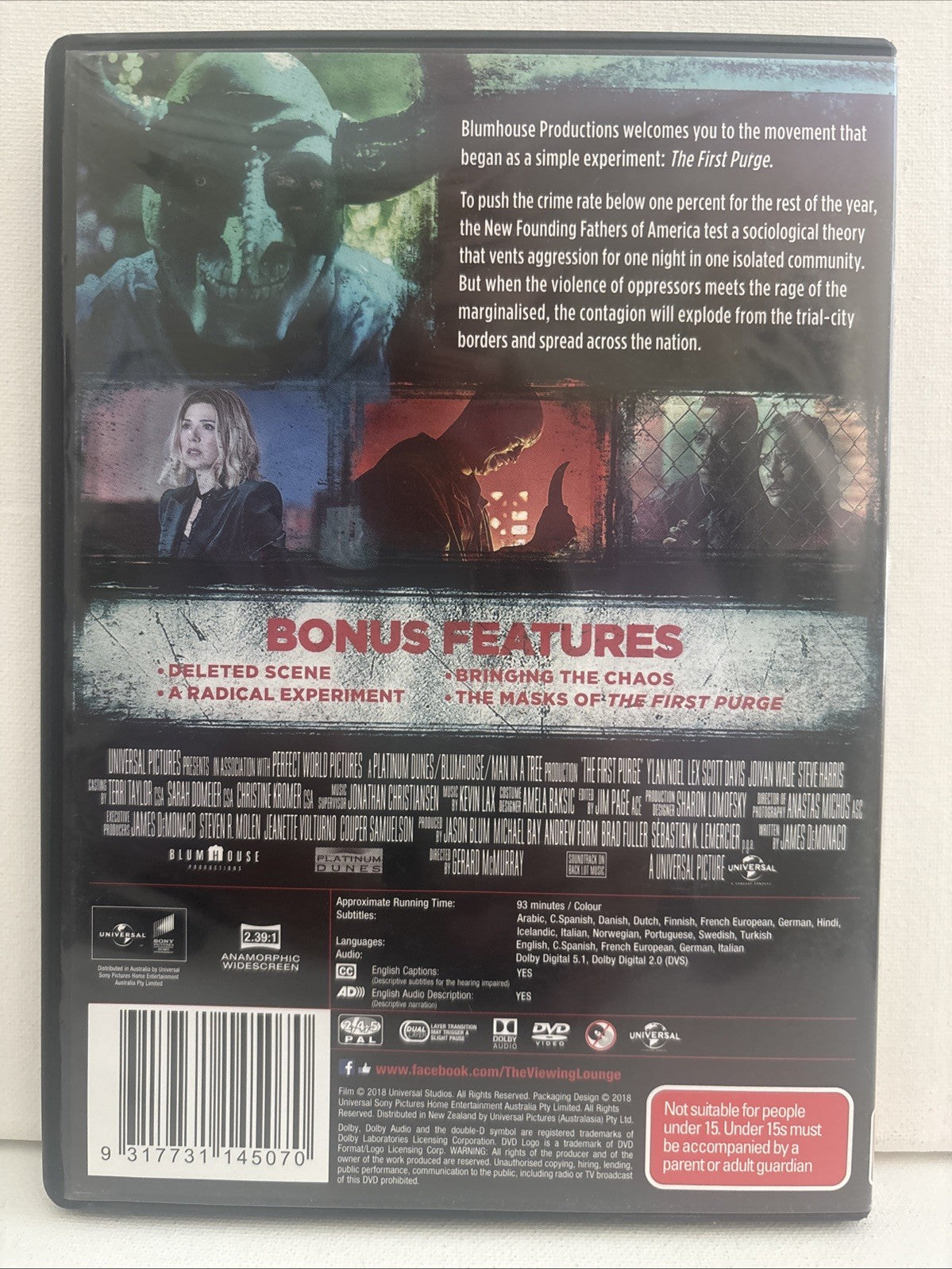The First Purge (DVD, 2018) Horror Regions 2 4 & 5 DVD RetroExchange Australia