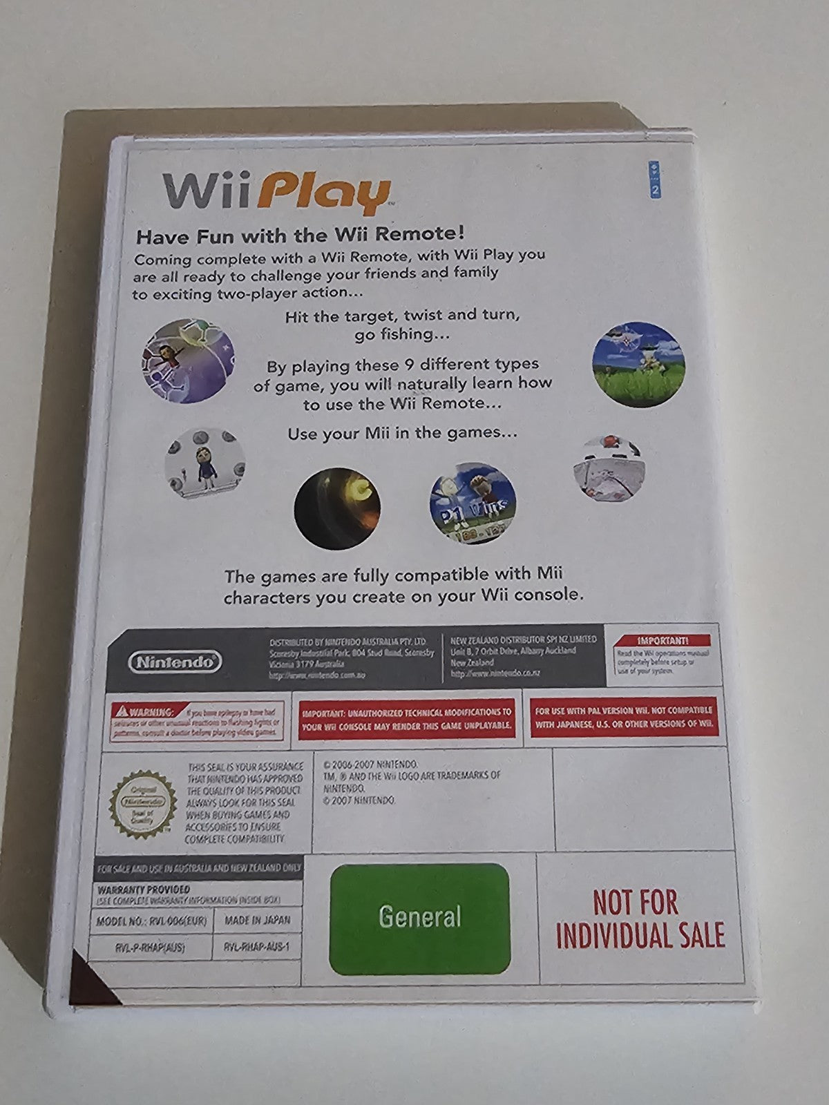 Nintendo Wii: Wii Play - Very Good Condition - Pal Game Retro Exchange Australia