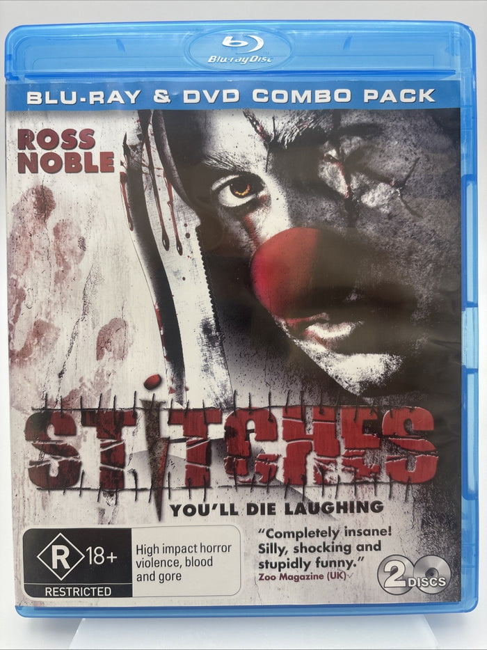 Stitches | Blu-ray + Dvd (Blu-ray, 2012) Horror (Movie Disc Only) Region B | Retro Exchange