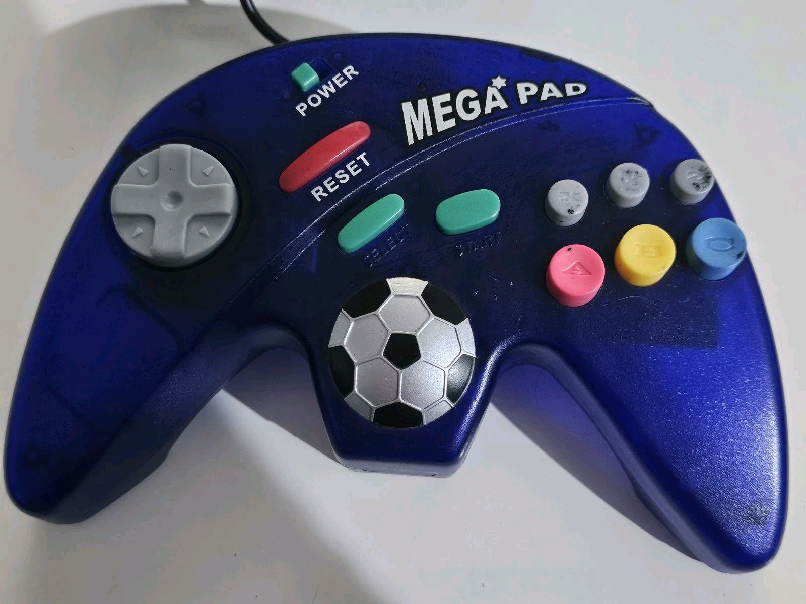 New Mega Pad Gamestar Control Pad Soccer Blue Controller For Sega Mega Drive Accessory Retro Exchange Australia