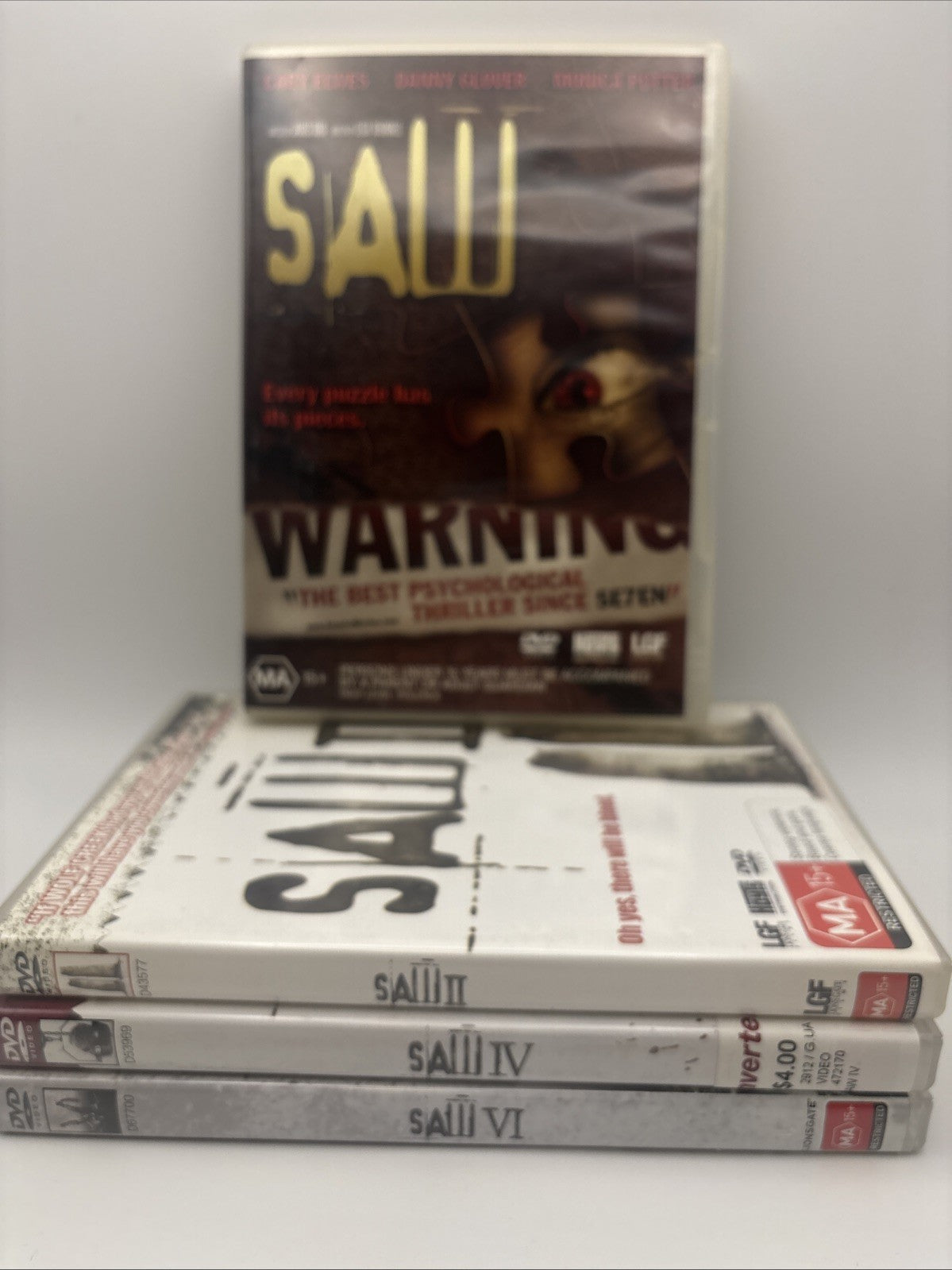 Horror DVD Bundle: Saw, Saw II, Saw IV, Saw VI DVD RetroExchange Australia