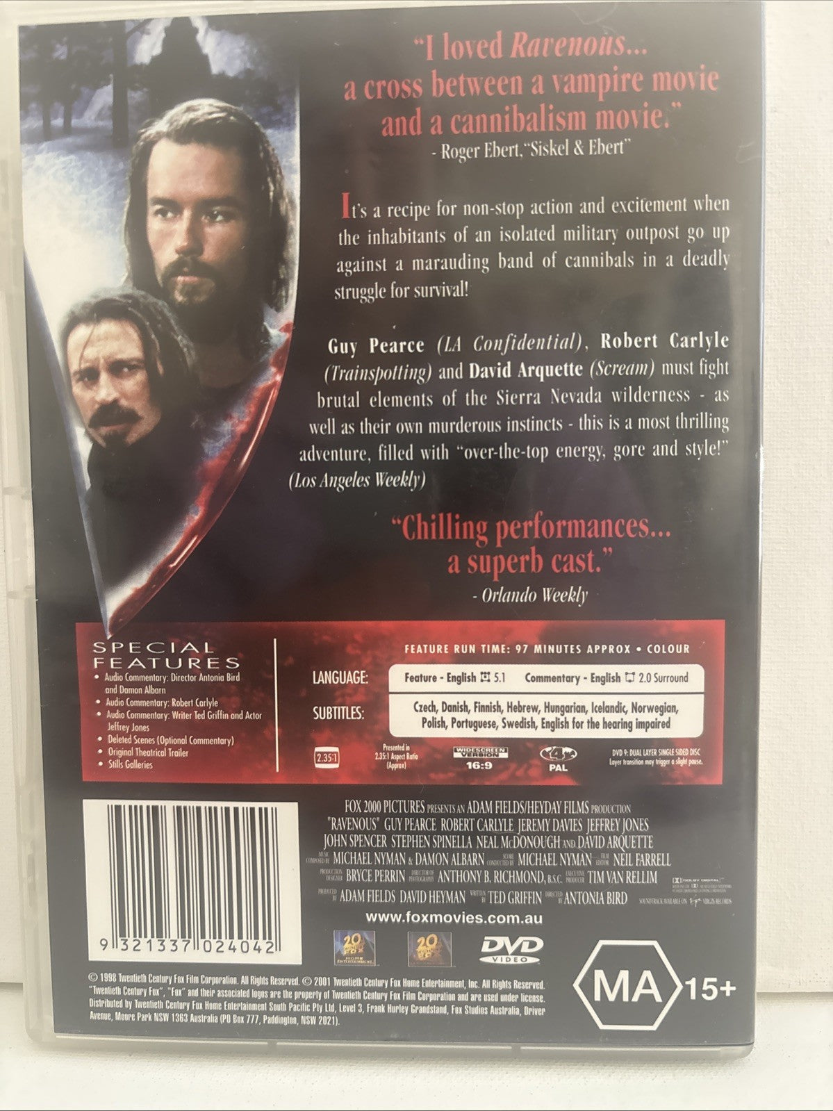Ravenous (DVD, 1998) Horror Region 4 DVD RetroExchange Australia