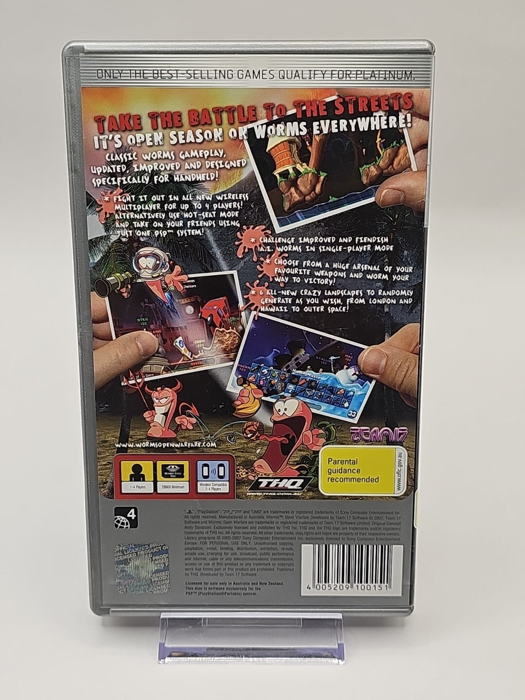 Worms Open Warfare | Sony PlayStation PSP Portable Video Game No Manual Retro Exchange Australia