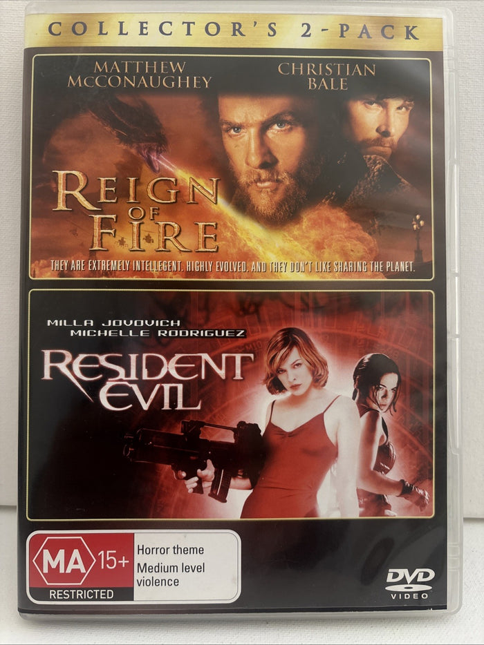 Collectors 2 Pack Reign Of Fire And Resident Evil Horror Region 4 | Retro Exchange