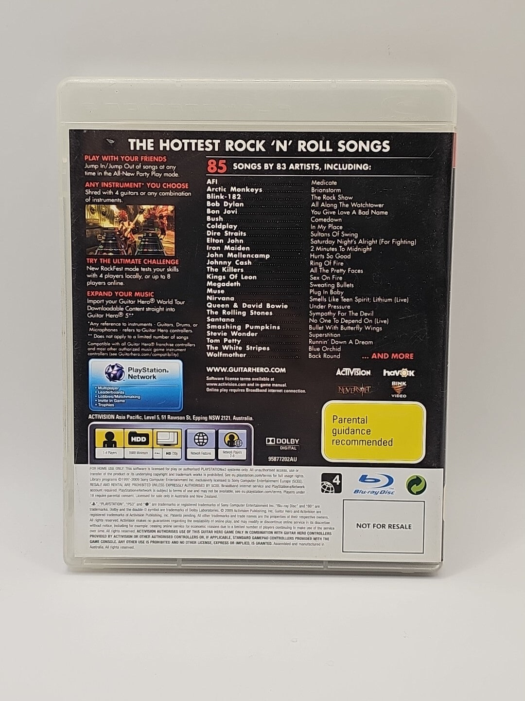 Guitar Hero 5 + Manual - PS3 - Tested & Working PlayStation 3 PS3 Game Retro Exchange Australia
