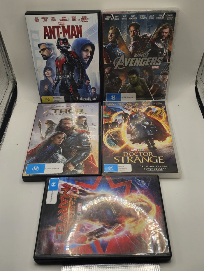 Marvel Studios DVD Bundle – Avengers Ant-Man Thor Doctor Strange Captain Marvel | Retro Exchange