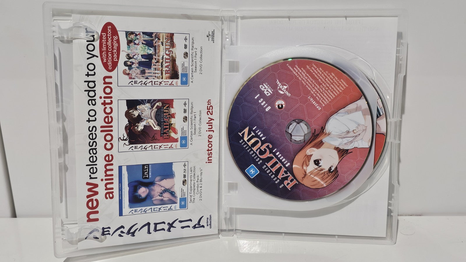 A CERTAIN SCIENTIFIC RAILGUN Part One Episodes 1-12 Season 1 DVD - Region 4 Dvd Box Set Retro Exchange Australia