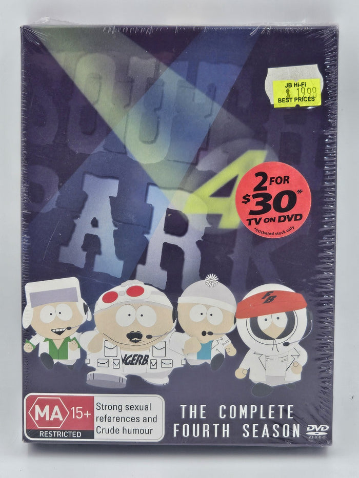 New Sealed | South Park Season 4 | Region 4 | Dvd Complete Season Boxset | Retro Exchange