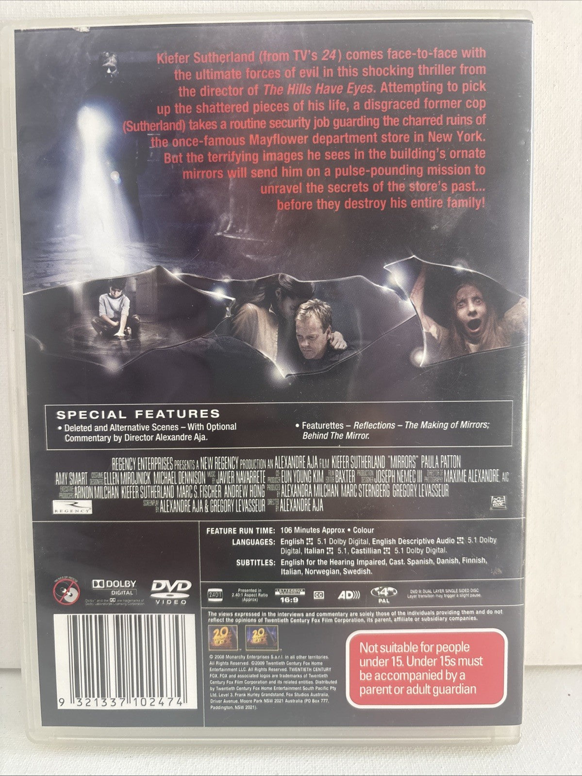 Mirrors (DVD, 2008) Horror Region 4 DVD RetroExchange Australia