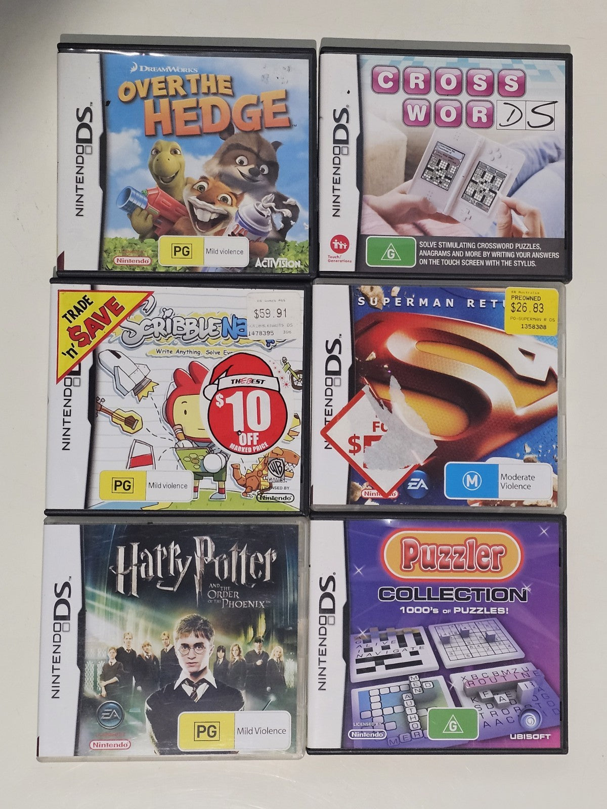 Nintendo DS Case & Manual Bundle – NO GAMES – Case Only Lot Retro Exchange Australia