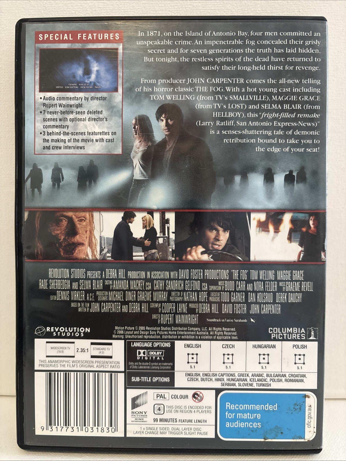 The Fog DVD 2005 Horror Region 4 Retro Exchange Australia