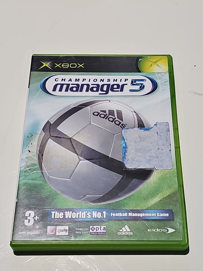 Shield 5 CHAMPIONSHIP Manager football Xbox Classic Pal Eng - Complete | Retro Exchange