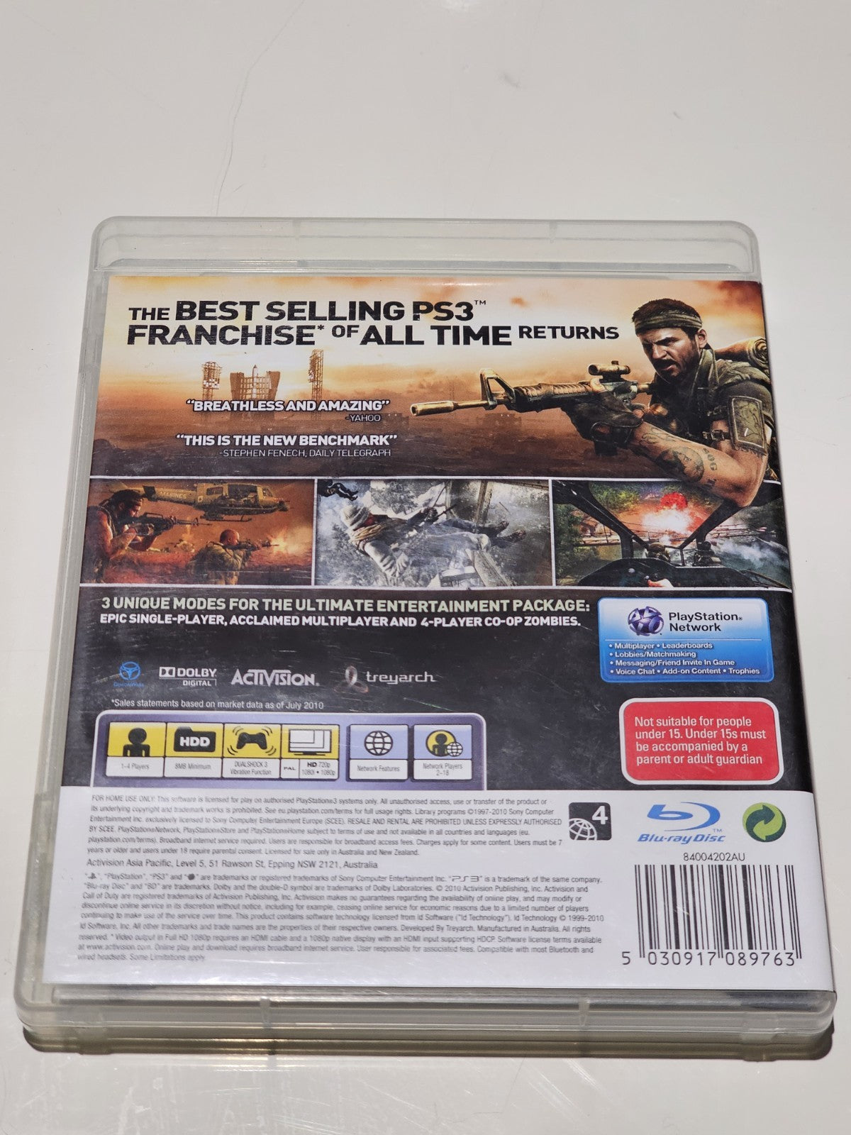 Call of Duty: Black Ops (PS3 Sony PlayStation 3, 2010) With Manual PlayStation 3 PS3 Game Retro Exchange Australia