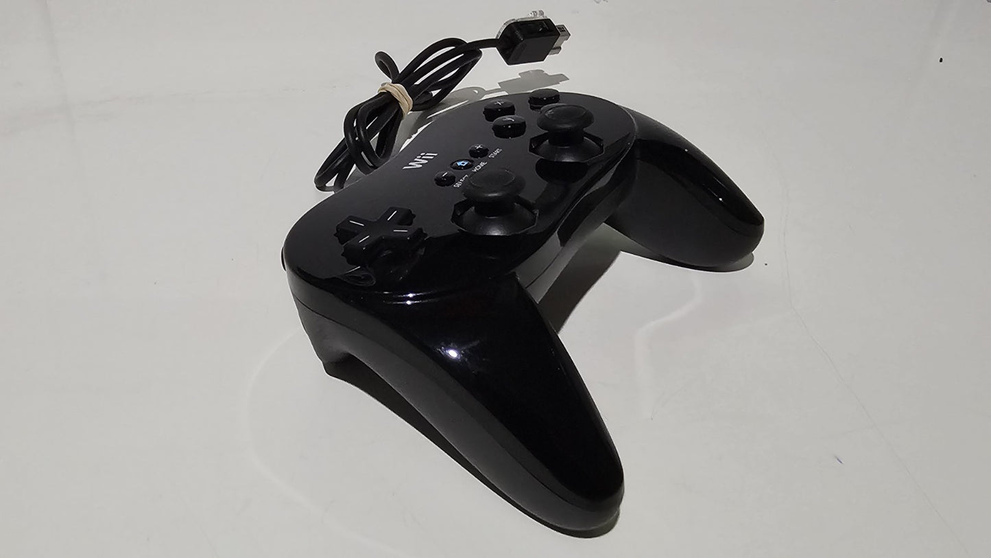 Genuine Official Nintendo Wii/Wii U Classic Pro Controller Black (RVL-005) Accessory Retro Exchange Australia