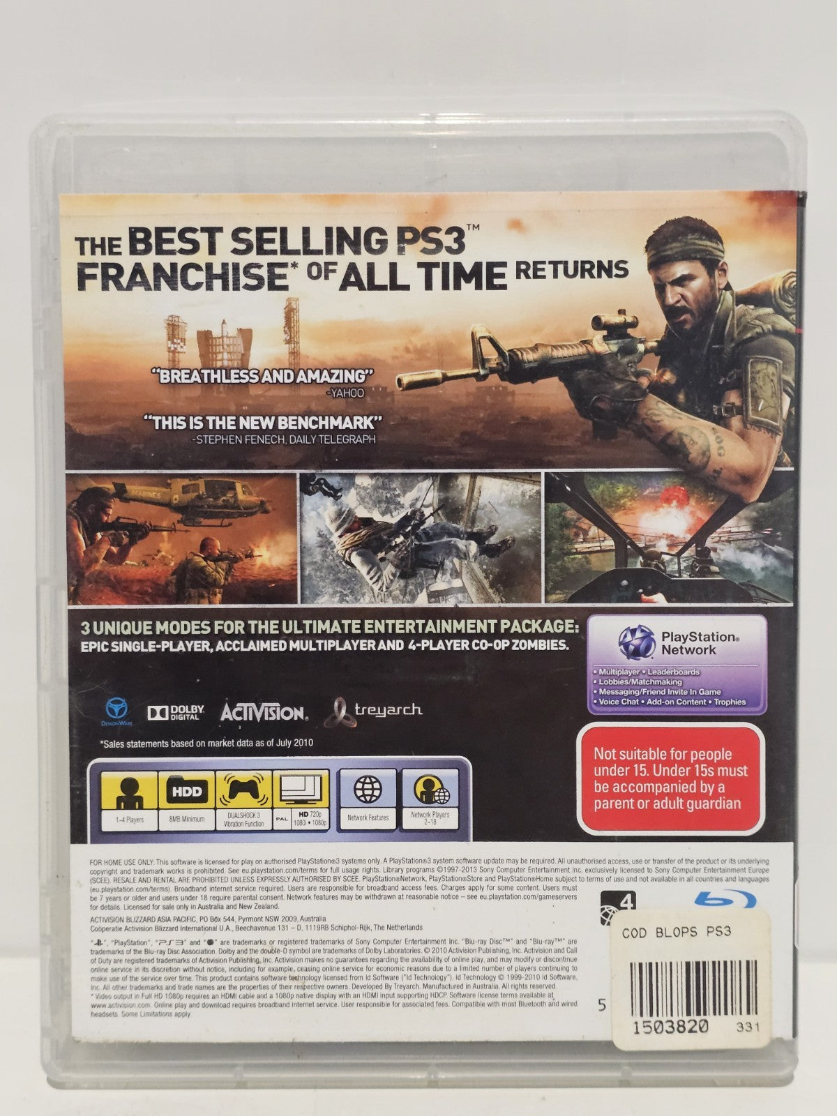 Playstation 3 Game - Call Of Duty Black Ops PlayStation 3 PS3 Retro Exchange Australia