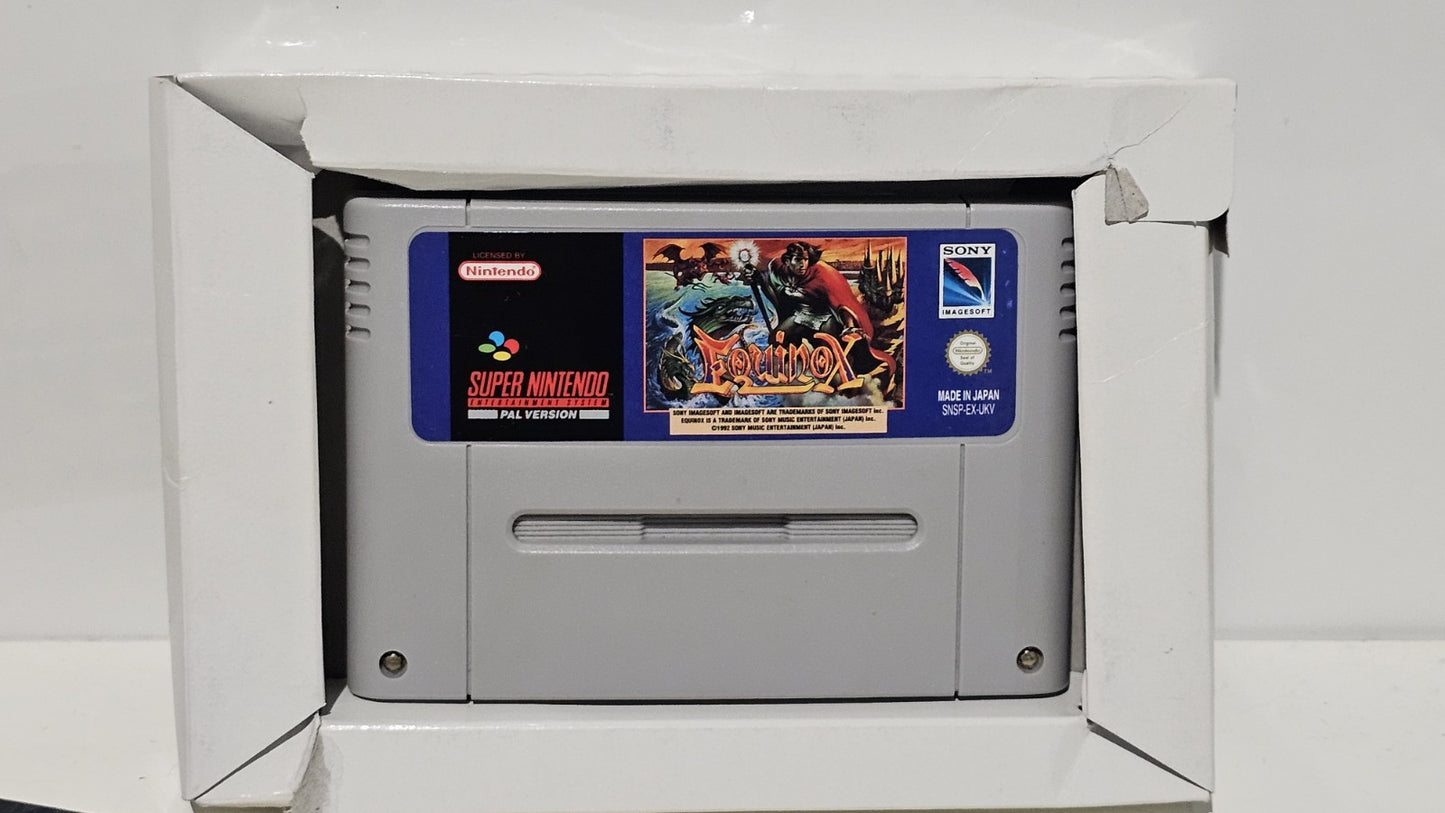 Equinox SNES PAL Complete In Box CIB Original Tray Super Nintendo Tested Working Game Retro Exchange Australia