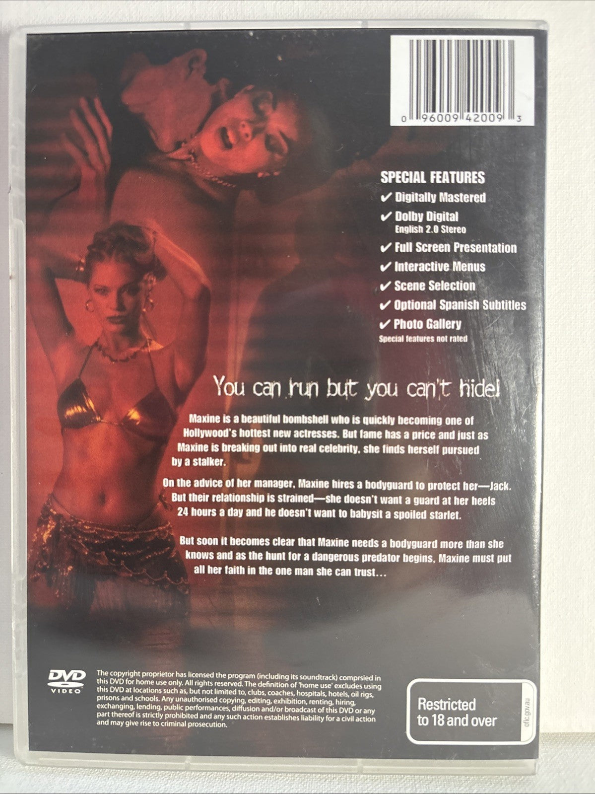 The Stalker DVD 2000 Scott Anthony Gould Darby Daniels Horror Retro Exchange Australia