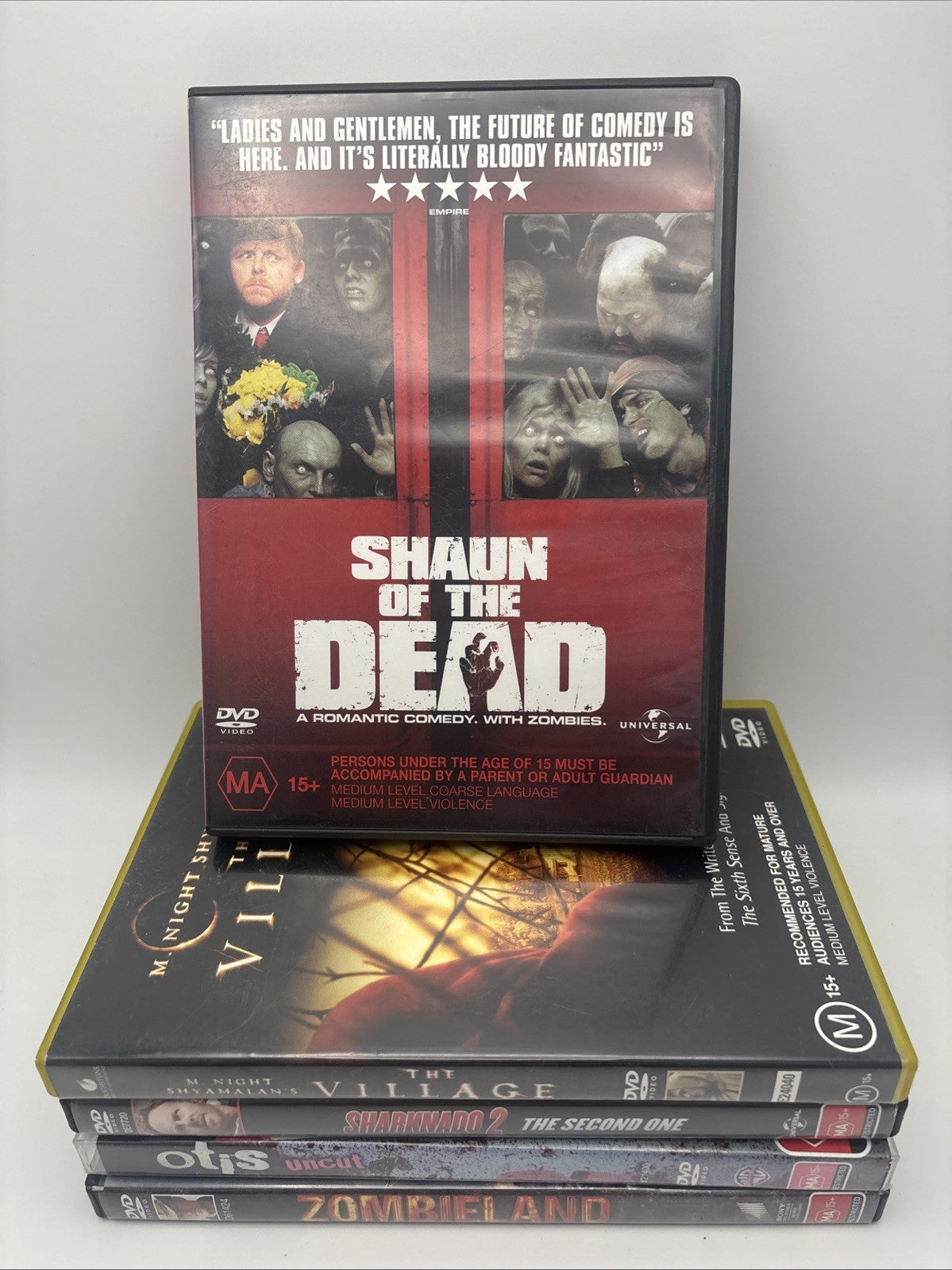 Horror DVD Bundle of 5: Zombieland, Otis, The Village, Sharknado2, Shaun Of Dead DVD RetroExchange Australia