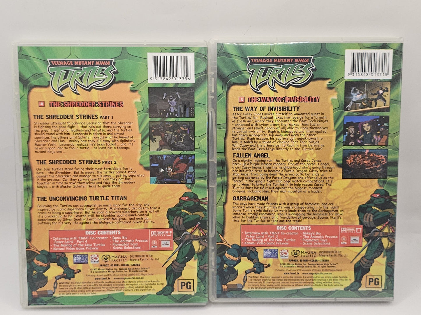 Teenage Mutant Ninja Turtles TMNT | 4 Disc Set | DVD | Region 4 Retro Exchange Australia