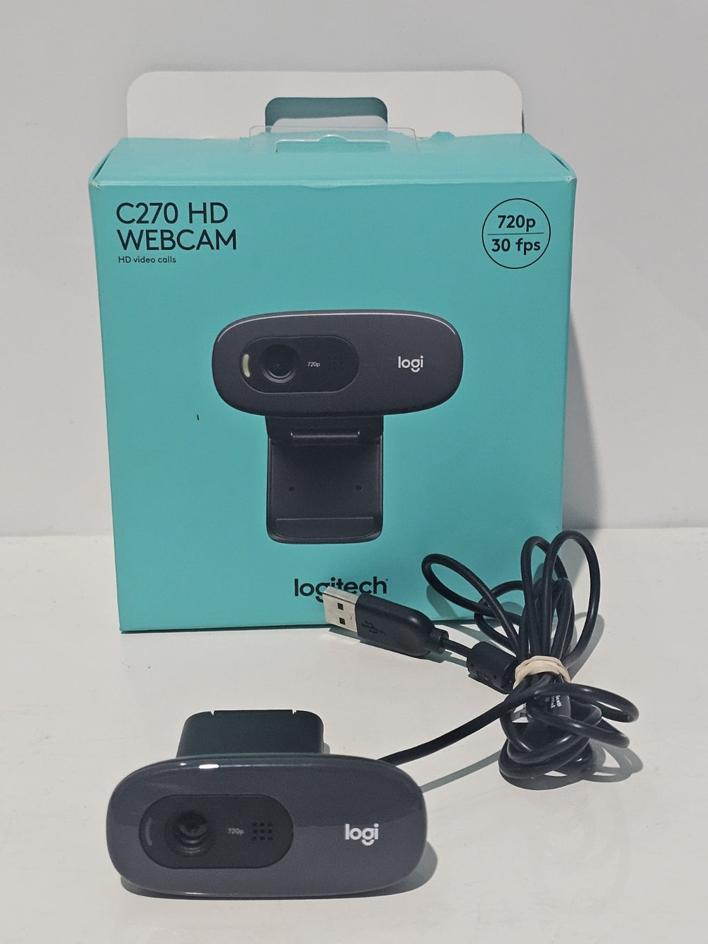 Logitech C270 Desktop or Laptop Webcam HD 720p Widescreen in Original Box | Retro Exchange