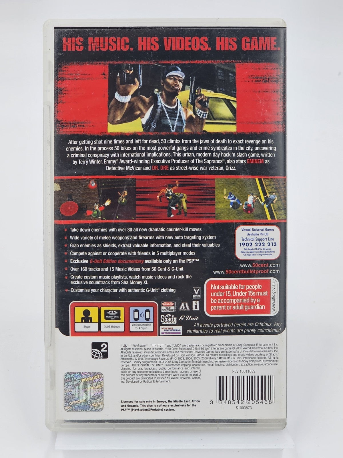 50 Cent Bulletproof G Unit Edition Playstation Portable PSP Game PlayStation RetroExchange Australia