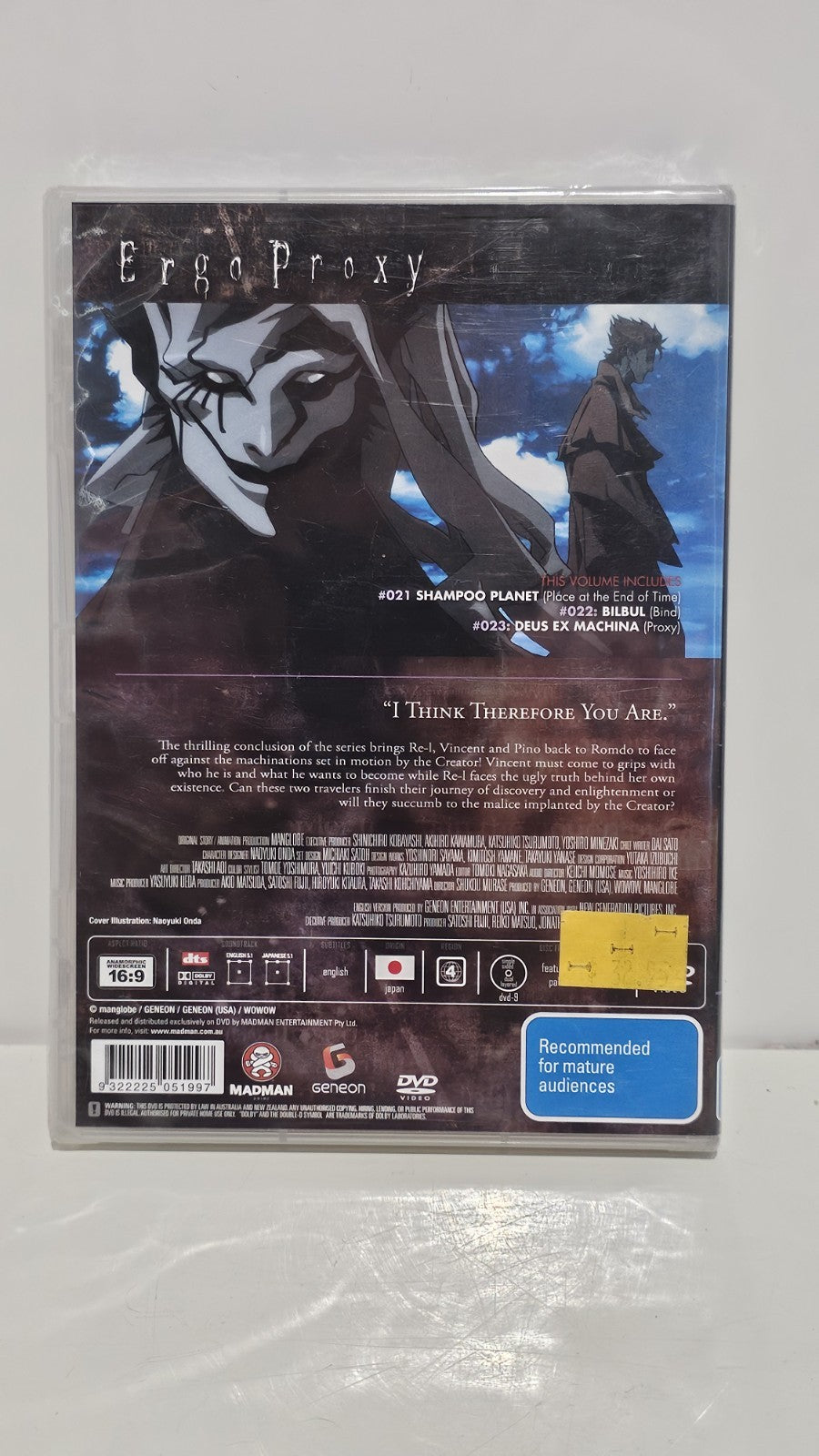 Ergo Proxy 06 Dues Ex Machina Episodes 21-23 DVD Retro Exchange Australia