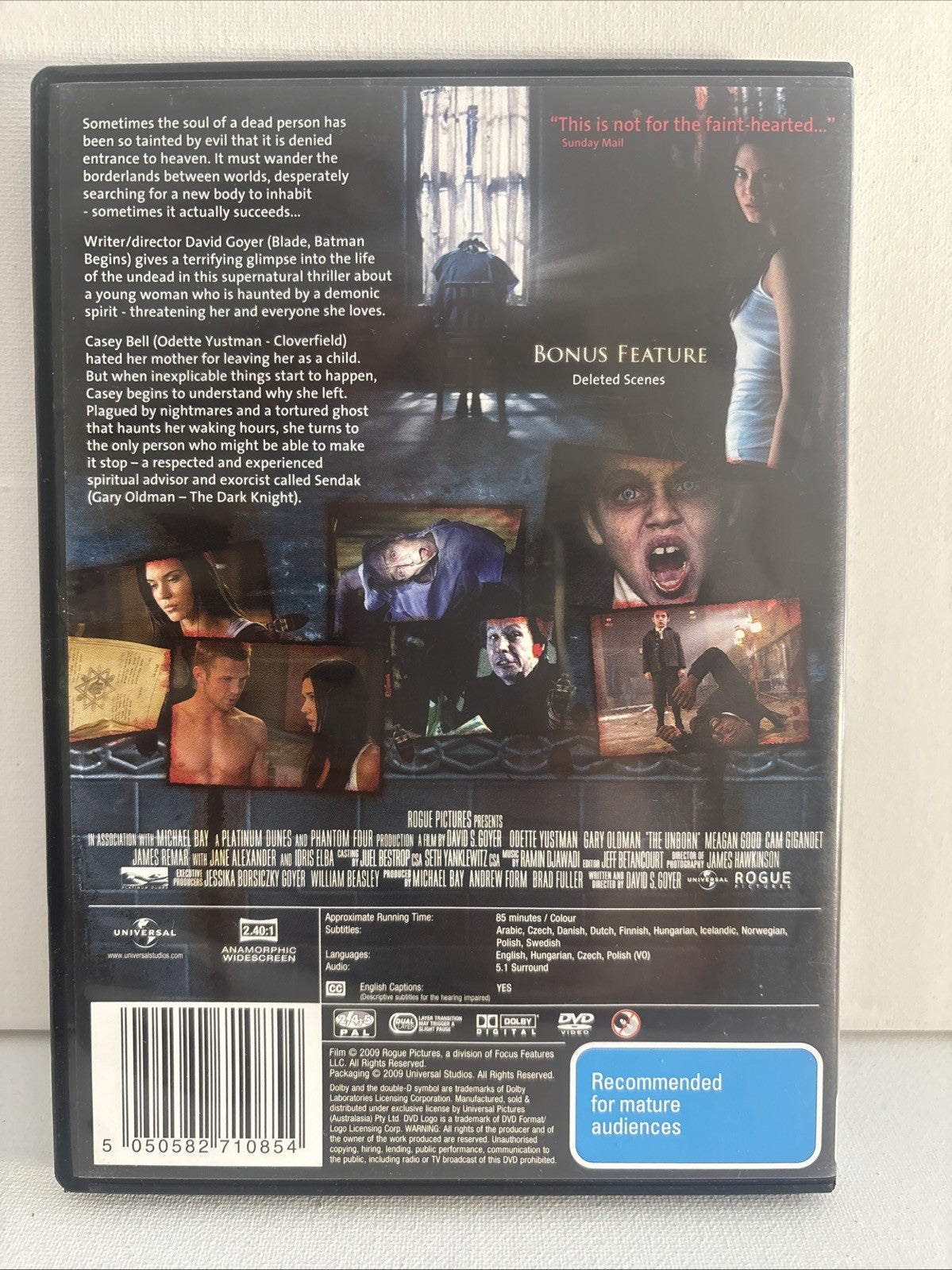 The Unborn (DVD, 2009) Extended Version Horror Region 2 4 & 5 DVD RetroExchange Australia