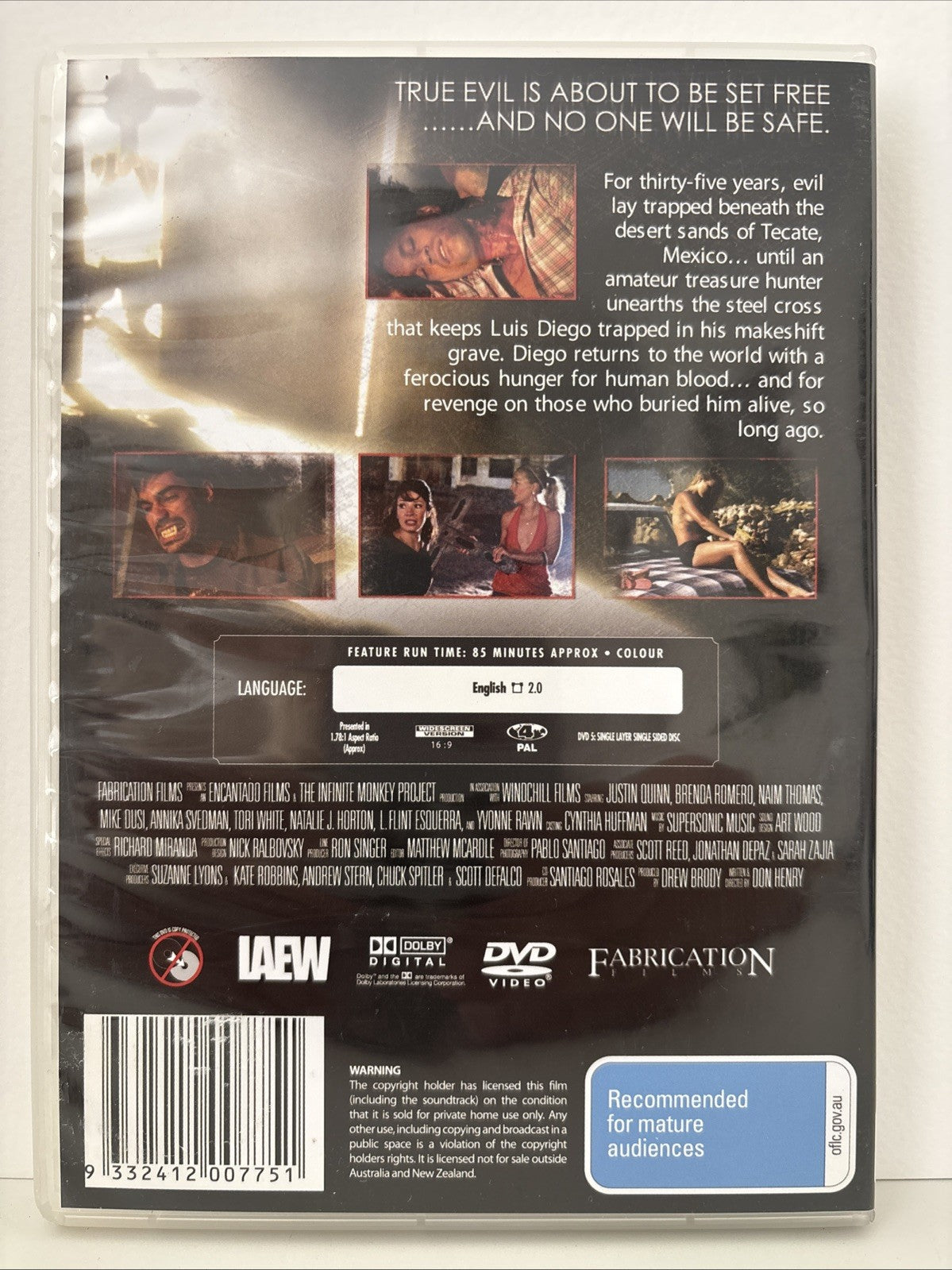 Desert Of Blood -DVD 2008 Justin Quinn Brenda Romero Tori White Region 4 Retro Exchange Australia
