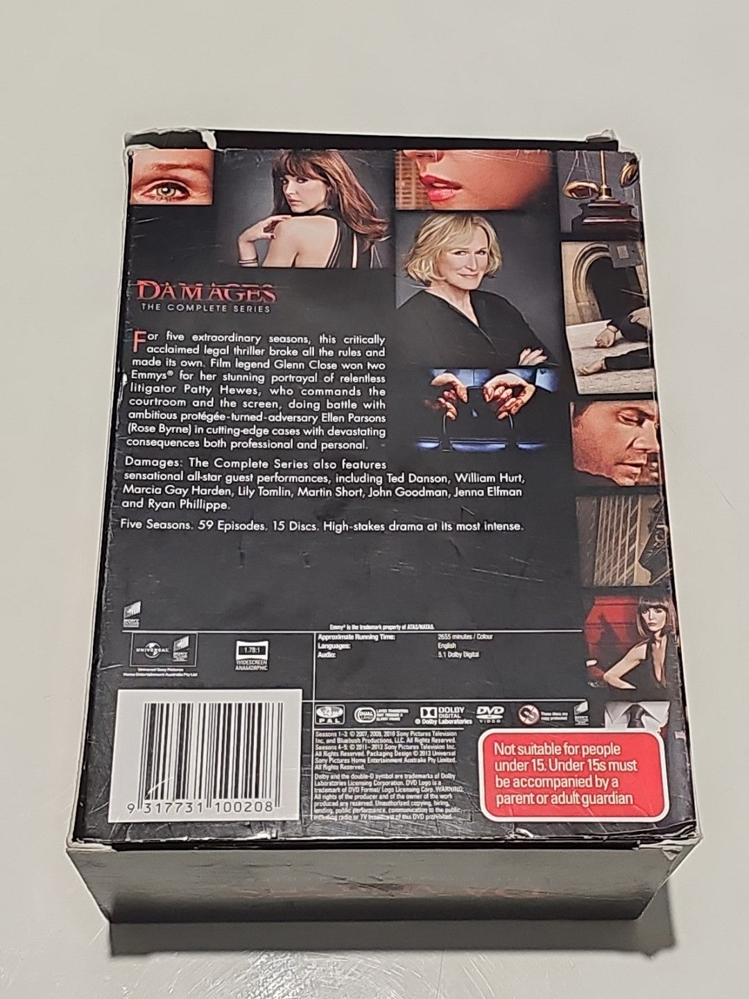 Damages - The Complete Series 1-5 (1 2 3 4 5) Box Set DVD 2020 Region 4 PAL Dvd Box Set Retro Exchange Australia